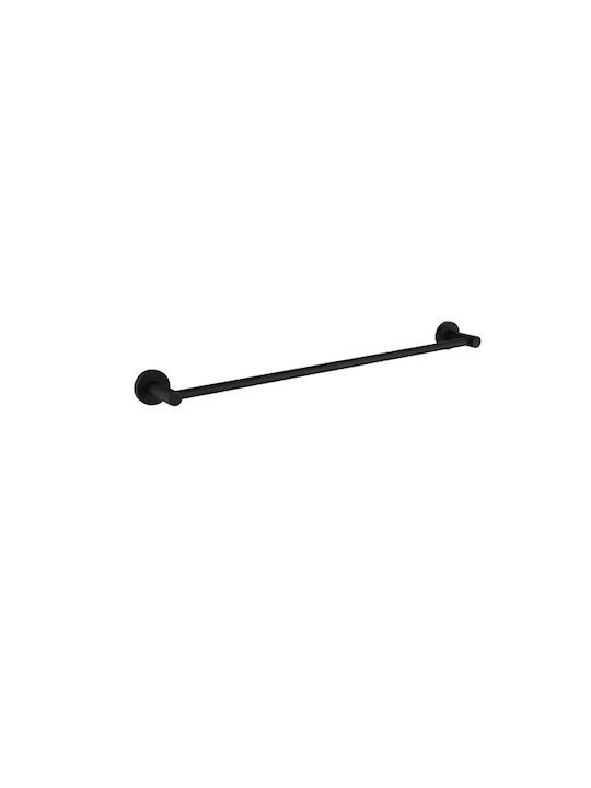 Conset Single Wall-Mounted Bathroom Rail with Screws Black
