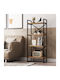 Βιβλιοθήκη Viana Atlantic Pine/μαύρο 58x30x138εκ.