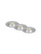 Briloner Leuchten Set De 3 Spoturi De Tavan Încastrate Pentru Baie Cu LED Încorporat Lămpi Încastrate IP44 Protecție La Stropire Lumină Alb Cald Spoturi De Baie Încastrate Crom Mat Argintiu 95x54 Mm 7041-034