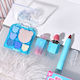 Set Machiaj 3 Produse Kevin Coco Ice Blue Bear 6 Culori 15.5 X 13 X 3.4 Cm