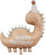 Baloane Zi De Naștere Dinozauri Folie Jumbo Maro 80 cm