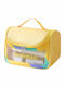 Geantă Cosmetică De Călătorie Alista Home Impermeabilă Mată Translucidă 22 X 16 X 14 Cm Galbenă
