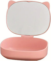 Organizer Box Mirror Alista Home 4 Compartments Cosmetics Accessories Made Abs 17x13x6 Cm Pink Organizer Box Mirror Alista Home 4 Compartments Cosmetics Accessories Made Abs 17x13x6 Cm Pink