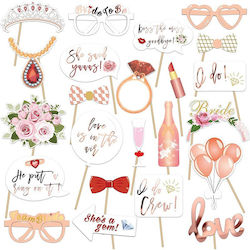 Set 23 Partyzubehör Alista Home Fotostand-Ecken-Requisiten Junggesellinnenabschied Thema Pink
