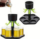 Suport Dispenser Hexagonal Pentru Shot Alista Home Set Complet 6 Pahare Cutie De Ambalaj Separator Dispenser Joc De Băutură Negru