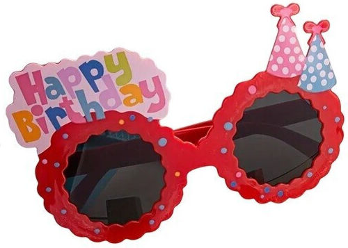 Ochelari Decorativi Alista Home Party Abs Unisex La Mulți Ani Design 13.5 X 8.5 Cm Roșii