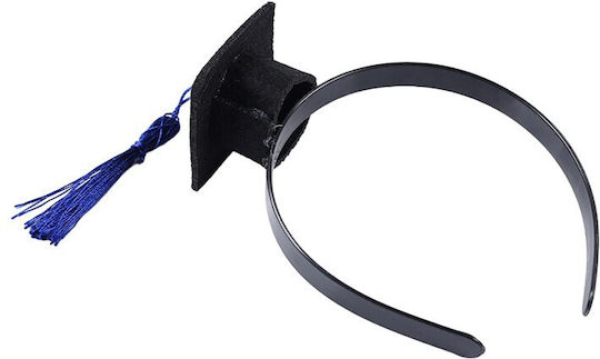 Graduation Wreath Alista Home Headband Cap Universal Size Graduation Theme Black-blue
