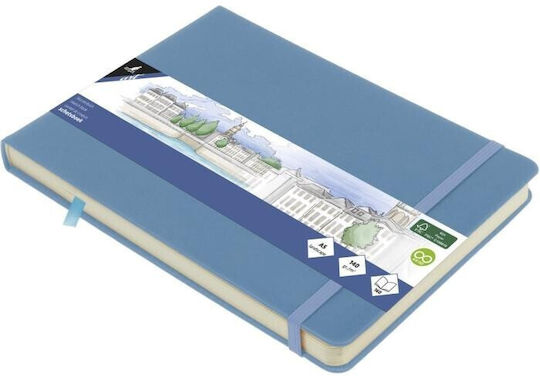 Sketchbook A5 Landscape Sky Blue 140gr 160 Pages Elastic Band Hard Cover Kangaro