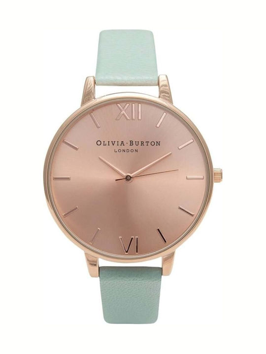 Olivia Burton Γυναικείο Ρολόι 38mm Μπαταρίας με Τιρκουάζ Δερμάτινο Λουράκι