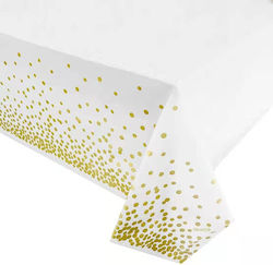 Tablecloth Alista Home Made Peva Polka Dot Print 137 X 274 Cm Waterproof Stain Resistant Quick Cleaning Gold Tablecloth Alista Home Made Peva Polka Dot Print 137 X 274 Cm Waterproof Stain Resistant Quick Cleaning Gold