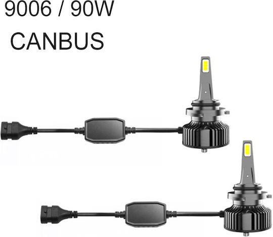 Λάμπες Αυτοκινήτου HB4-9006 Canbus LED 6000K Ψυχρό Λευκό 12-24V 90W 2τμχ
