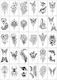 Set 30 Temporary Tattoos Alista Home Water-based Model 6 Black