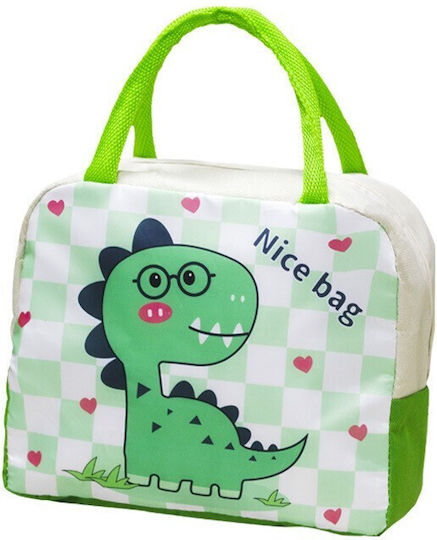 Alista Home Genți De Prânz Izotermice Școlare De Mână 2 Litri Verzi Cu Dinozauri 19x13x23cm