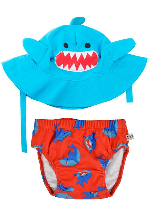 Zoocchini Kids Swimwear Set with Shade Red