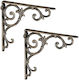 Relaxdays Suporturi Pentru Rafturi Din Metal Culoare Bronz 245x245mm 2 Bucăți 10032098_490