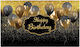Banner Foto Stil Fundal Alista Home Pânză 185 X 110 Cm Sfoară 6 M 4 Atașamente Colțuri Negru Auriu