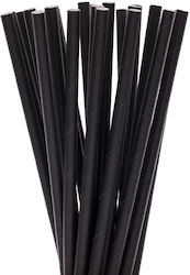 Set 100 Straws Alista Home Paper 20 Cm Solid Color Black Set 100 Straws Alista Home Paper 20 Cm Solid Color Black