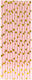 Set 10 Strohhalme Alista Home Papier 19,5 cm Rosa Gold Polka Dot Muster