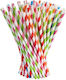 Set 25 Straws Alista Home Paper 20 Cm Striped Pattern Multicolor