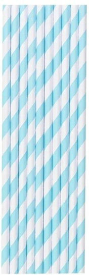 Set 25 Straws Alista Home Paper 20 Cm Striped Pattern White Blue