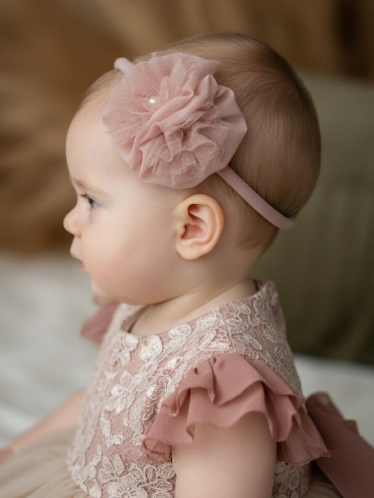 Bonjour Bebe Kids Hair Ribbon in Pink Color