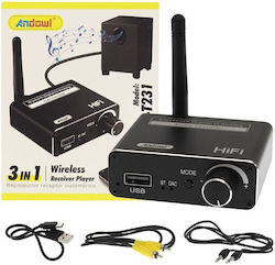 Andowl Bluetooth 5.0 Receiver Θύρα Εξόδου Usb Q-t231 3in1 Wireless Receiver Player Andowl Bluetooth 5.0 Receiver Θύρα Εξόδου Usb Q-t231 3in1 Wireless Receiver Player