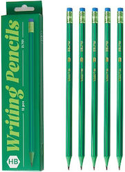 Set 12 Black Pencils Alista Home Hb School Eraser Green-blue Model 19 Cm