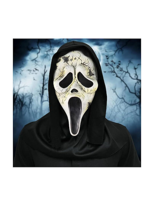 Ghostface Latex Mask Hood Halloween Costume Scream Cosplay