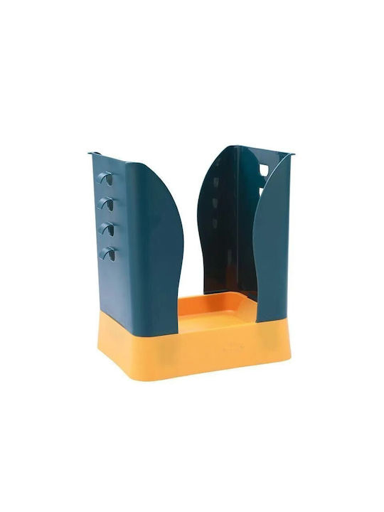 Erweiterbarer Büromülleimer Alista Home Kunststoff Verstellbar Faltbar Vielseitig Küche Badezimmer Büro Universeller Mülleimer 21x25x17 cm Blau Gelb