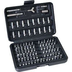 Set 100 Cr-v Bits Adapters Drilling Screwing Machine In Plastic Case
