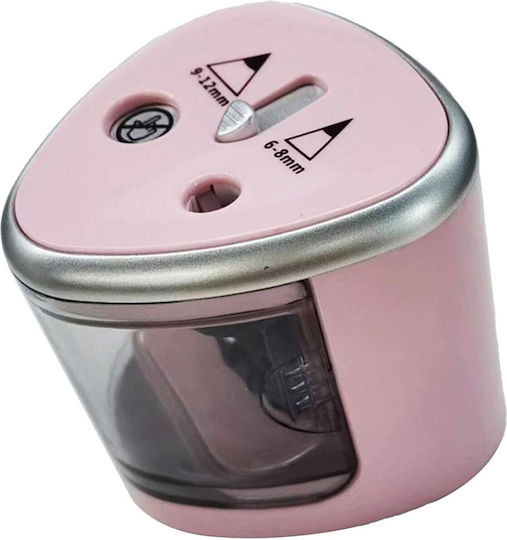 Ascuțitor Electric 2 Găuri Alista Home Gri 4 X Baterii Aa Nu Sunt Incluse 7.5 X 7.5 X 7.5 Cm Roz
