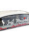Sticker Decal Alista Home Temă Nuntă Design Iubitori Text Just Married 50x11.5 Cm Alb