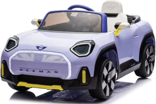Mini Cooper Aceman Cu Un Loc cu Telecomandă Licențiat 12 Volți Mov pentru 2+ Ani