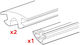 Nordrive Aluminum Bar Replacement Parts Kargo Plus 180cm 1 Set 3 Pieces
