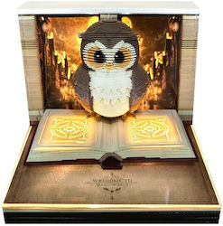Calendar Interactiv 3D 2026 Alista Home Calendar Sculptură Lumină LED Lumea Magică Bufniță Copii Decorat Calendar de Birou 9 x 9 x 6,8 cm Maro