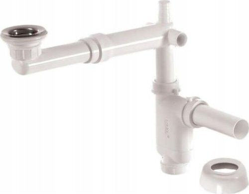 Akces-Med Sink Siphon with Overflow Gray
