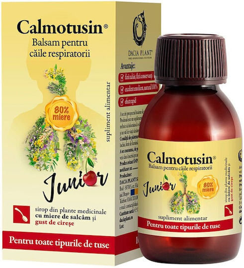 Dacia Plant Calmotusin Junior Sirop pentru Copii pentru Tuse Uscată și Productivă Cireș 100ml DACP.00776