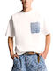 Tricou Alb-Albastru
