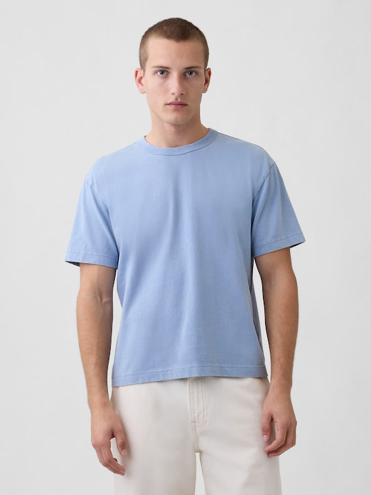 GAP GAP Herrenblusen Kurzarm Blau Suede