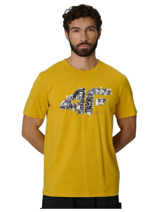 4F T-shirt Κίτρινο