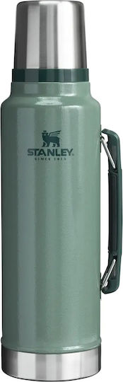 Stanley Legendary Classic Sticlă Termos Oțel Inoxidabil Fără BPA 1.4l Hammertone Verde cu Mâner