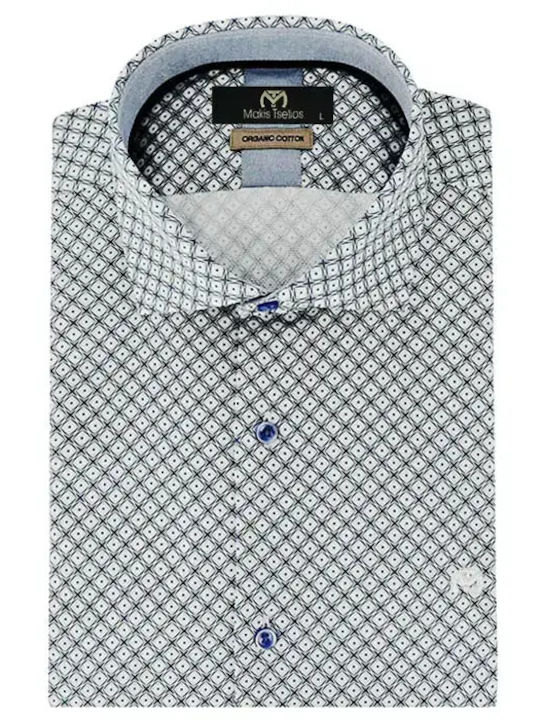 Makis Tselios Fashion Μακρυμάνικo Πουκάμισο Μπλε