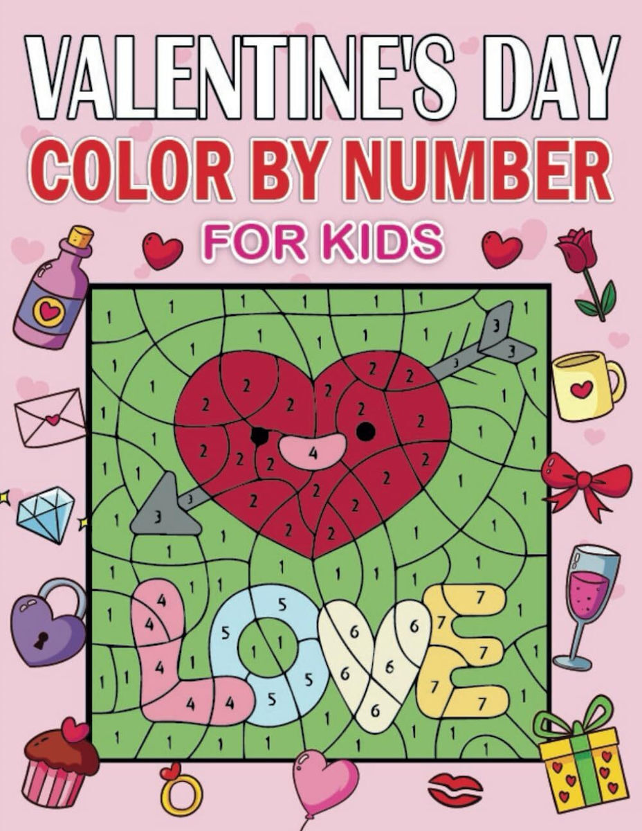 Valentine's Day Color By Number For Celebrate Love With Color By Number ...