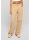 Damen Jeans Hosen in Lose Passform Beige