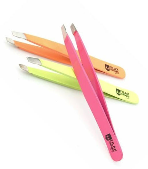 Filax Pinzetten Für Augenbrauen Rostfrei Mehrfarbig Spezial 9.5cm Fuchsia