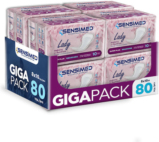 Sensimed Σερβιέτες Ακράτειας Lady Giga Pack 80τμχ Super Plus XL Size