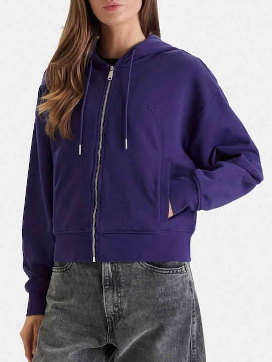Calvin Klein Cropped Γυναικεία Ζακέτα Φούτερ με...