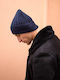 Beanie Căciulă Tricotată Pentru Bărbați în Culoare Albastră