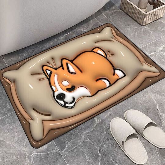 Alista Home Αντιολισθητικό Πατάκι Μπάνιου 164387 Orange 40x60εκ.