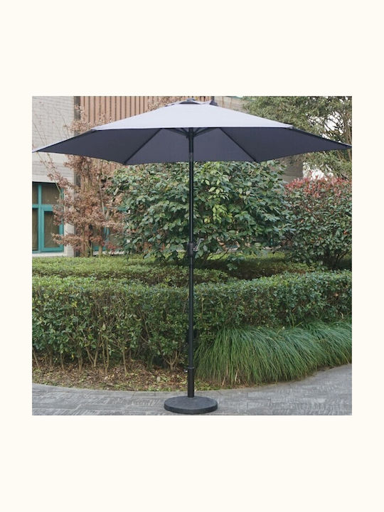 Garten- und Terrassen-Sonnenschirm Rundschreiben Aluminium Grau Φ2,5m